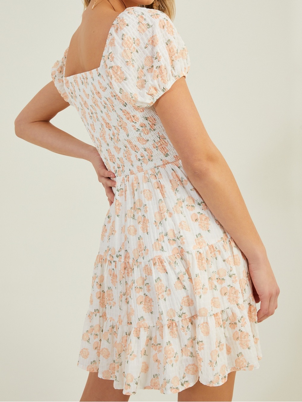Altard State Orange Floral Mini Dress